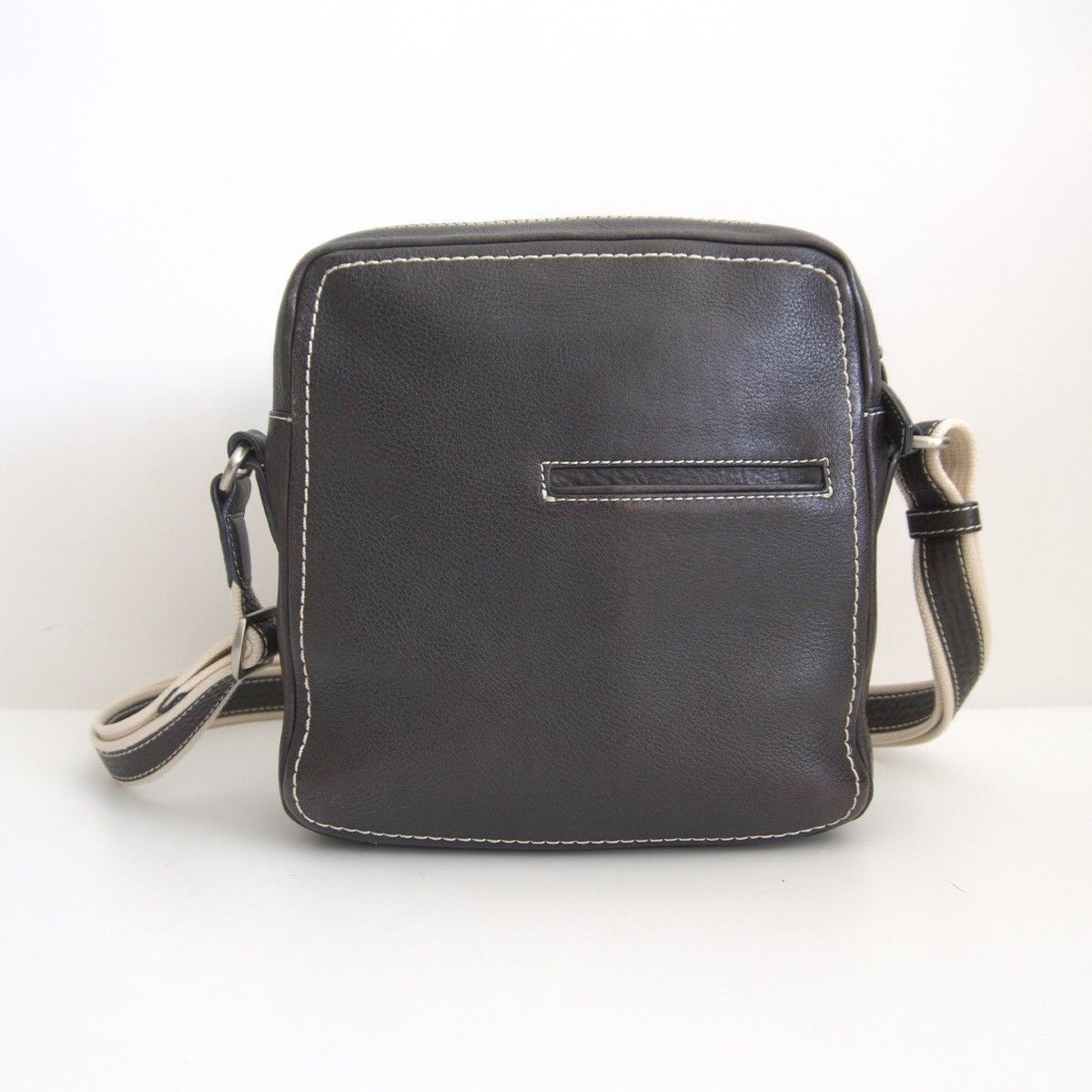 色|ネイビー 土屋鞄 トーンオイルヌメ ジップトップ ショルダー バッグ 鞄 レザー