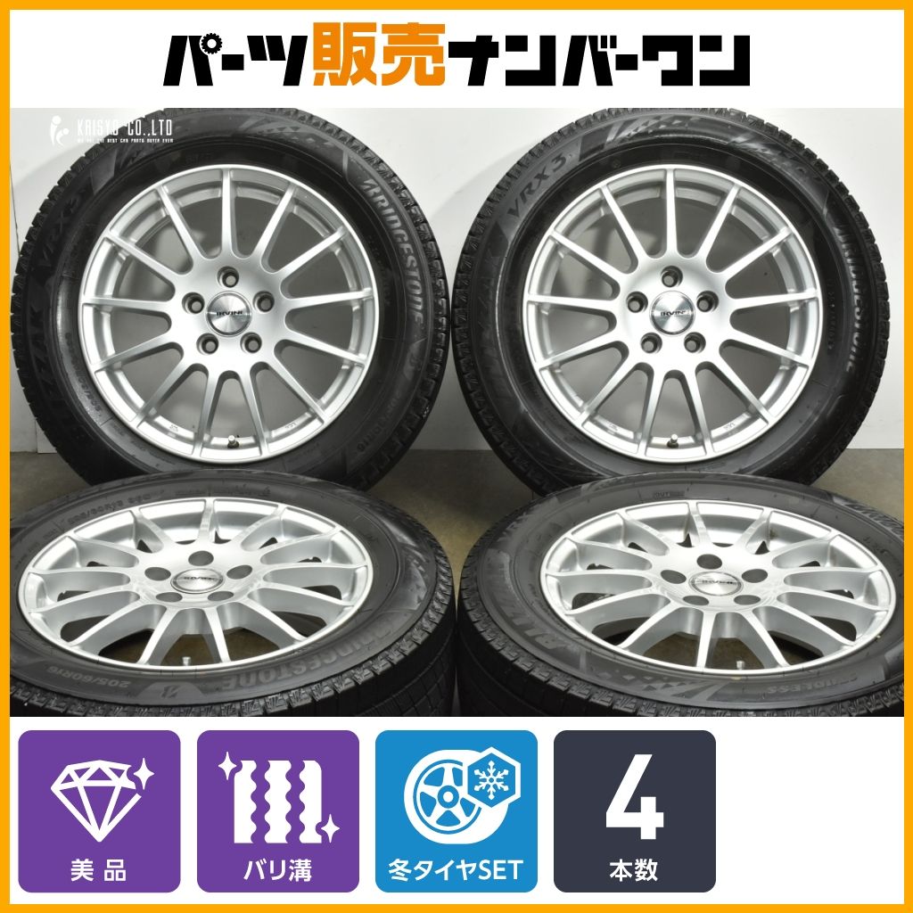 バリ溝 IRVINE 16 in 6.5 J 48 PCD 108 ブリヂストン ブリザックVRX 3 205|60 R VOLVO ボルボ V 40 クロスカントリー S 60 70 XC