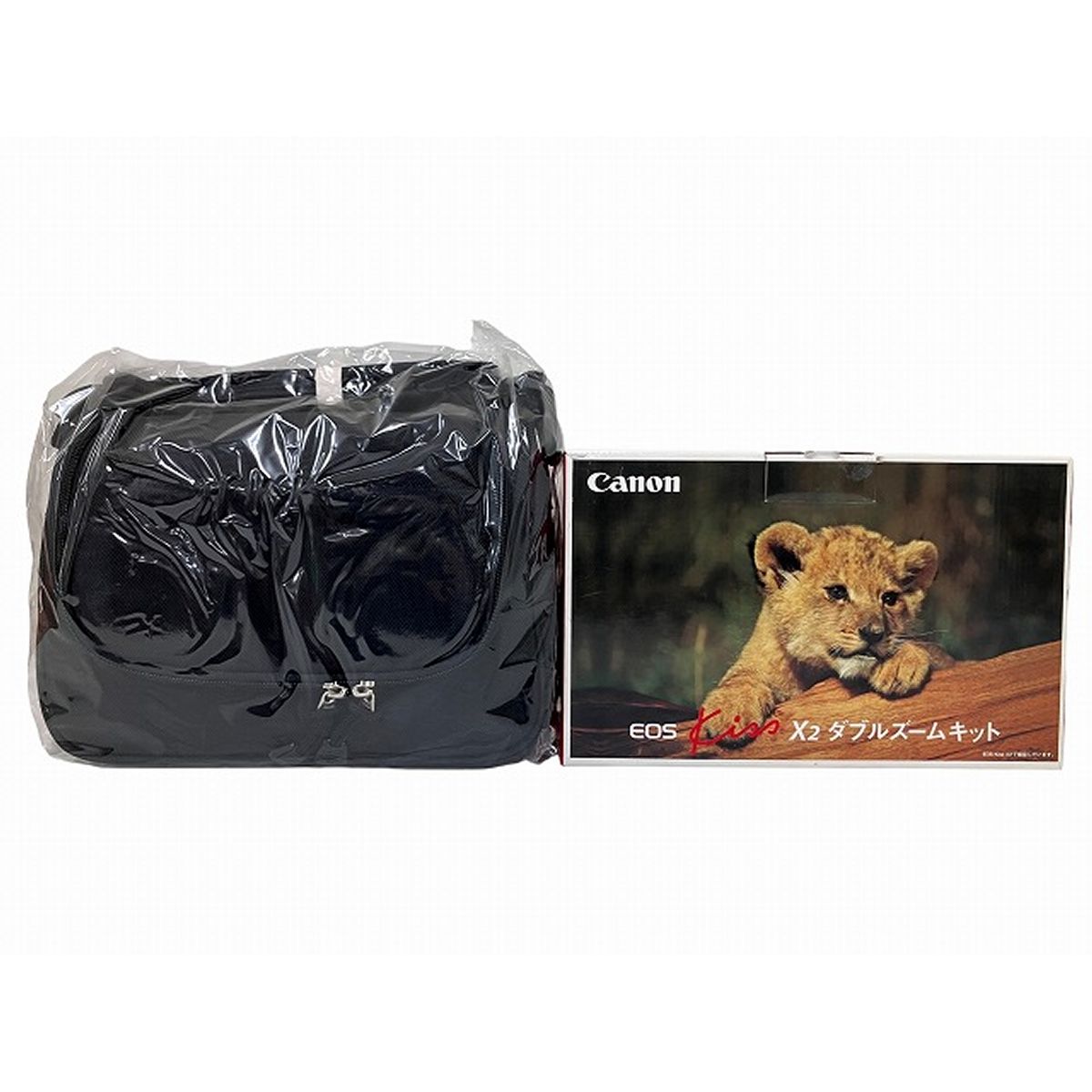 Canon EOS Kiss X 2 ダブルズームキット EF S 18 55 mm 250 デジタル一眼レフカメラ バッグ セット キヤノン 良好