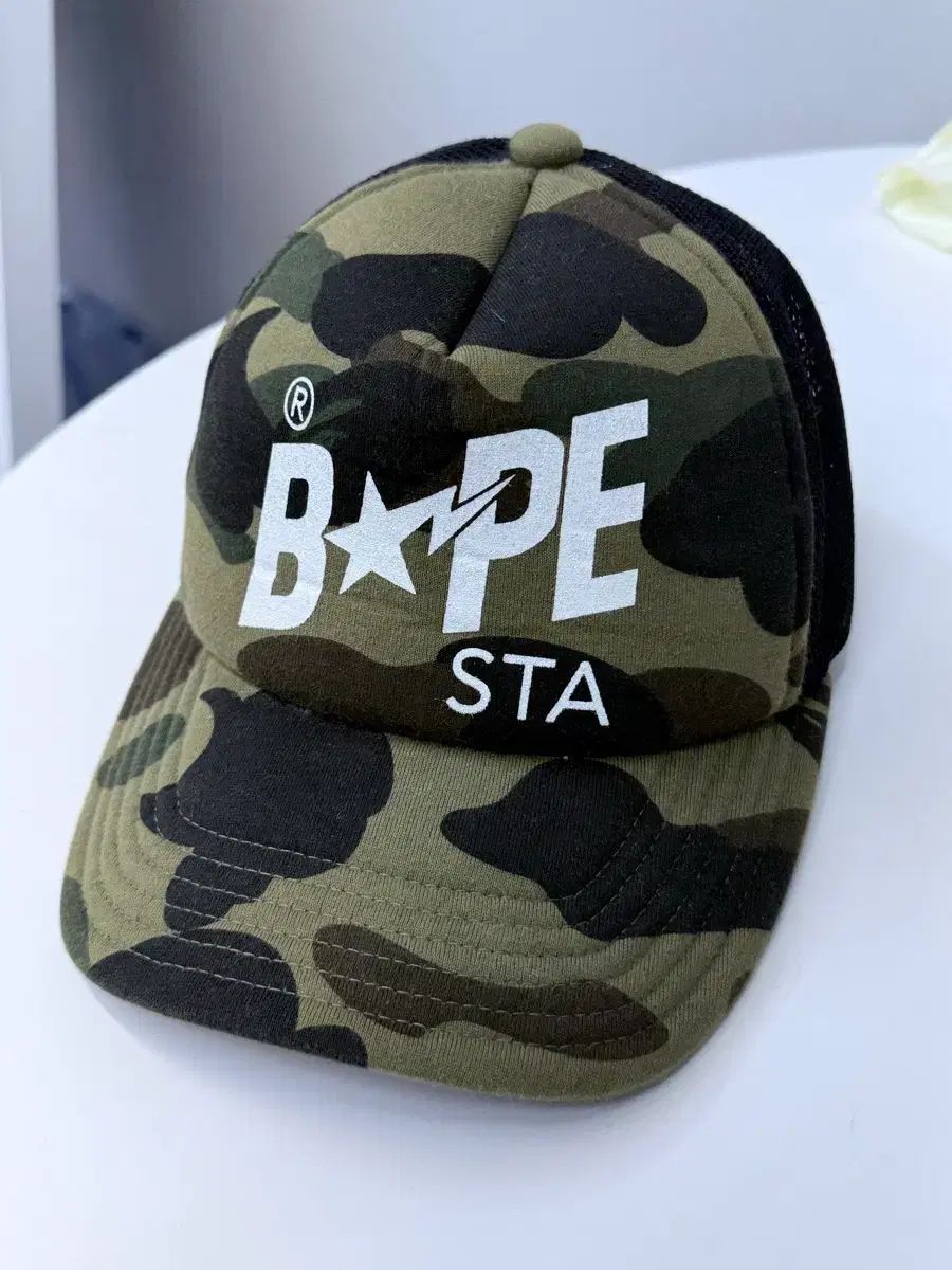 A BATHING APE 1 ST カモフラ ベイプ スター メッシュ キャップ