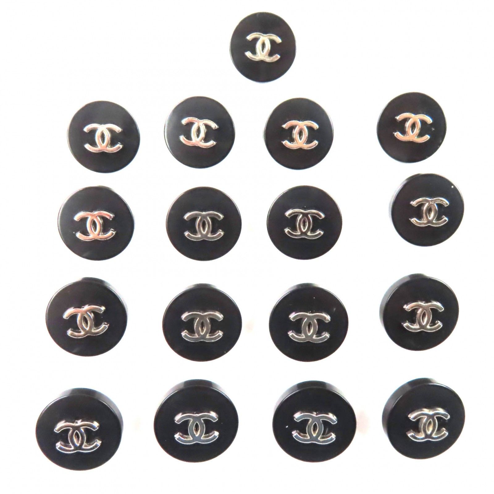 CHANEL シャネル ココマークボタン 17点セット ボタンセット ブラック シルバー レディース