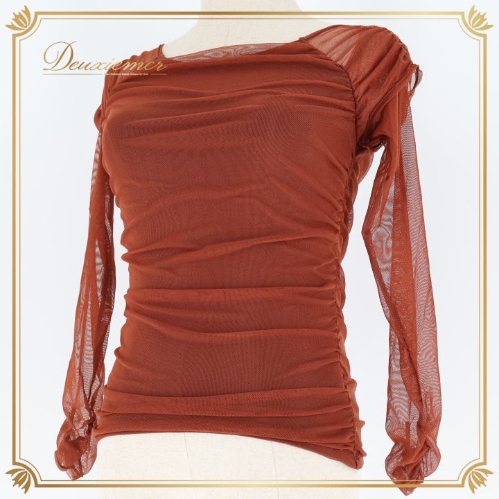 社交ダンス 衣装 チャコット Chacott トップス ブラウス 長袖 レース