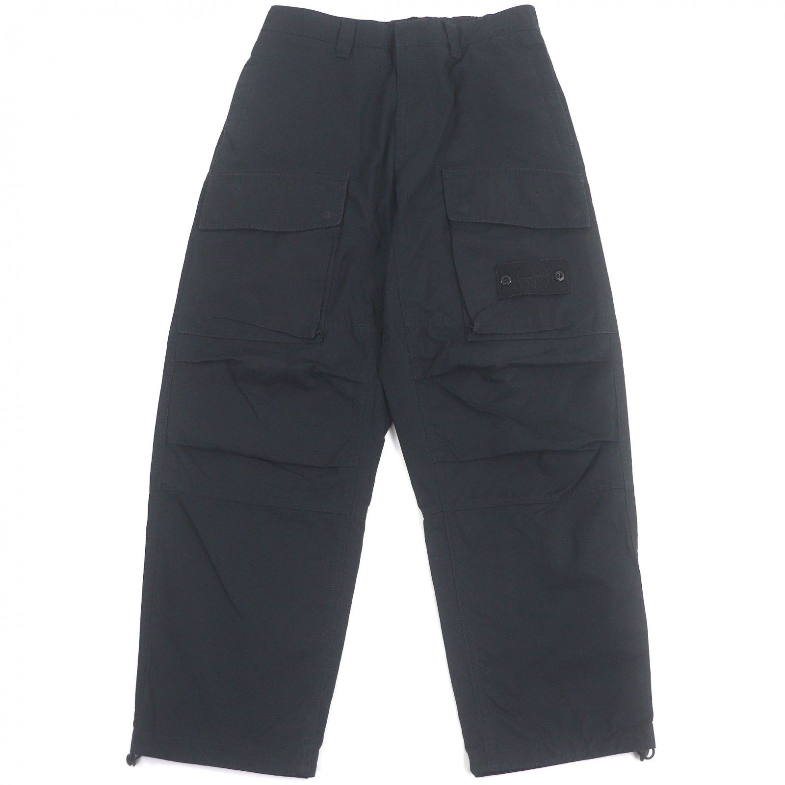 ドンドン見直し STONE ISLAND ストーンアイランド COTTON CANVAS GHOST PIECE カーゴパンツ ブラック 31 メンズ