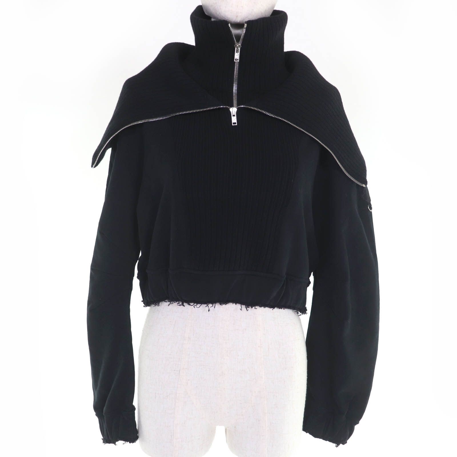 Moncler Genius Willow Smith モンクレールジーニアス ウィロースミス 24 AW MAGLIA コットン ウール ニット スウェット ブラック M レディース