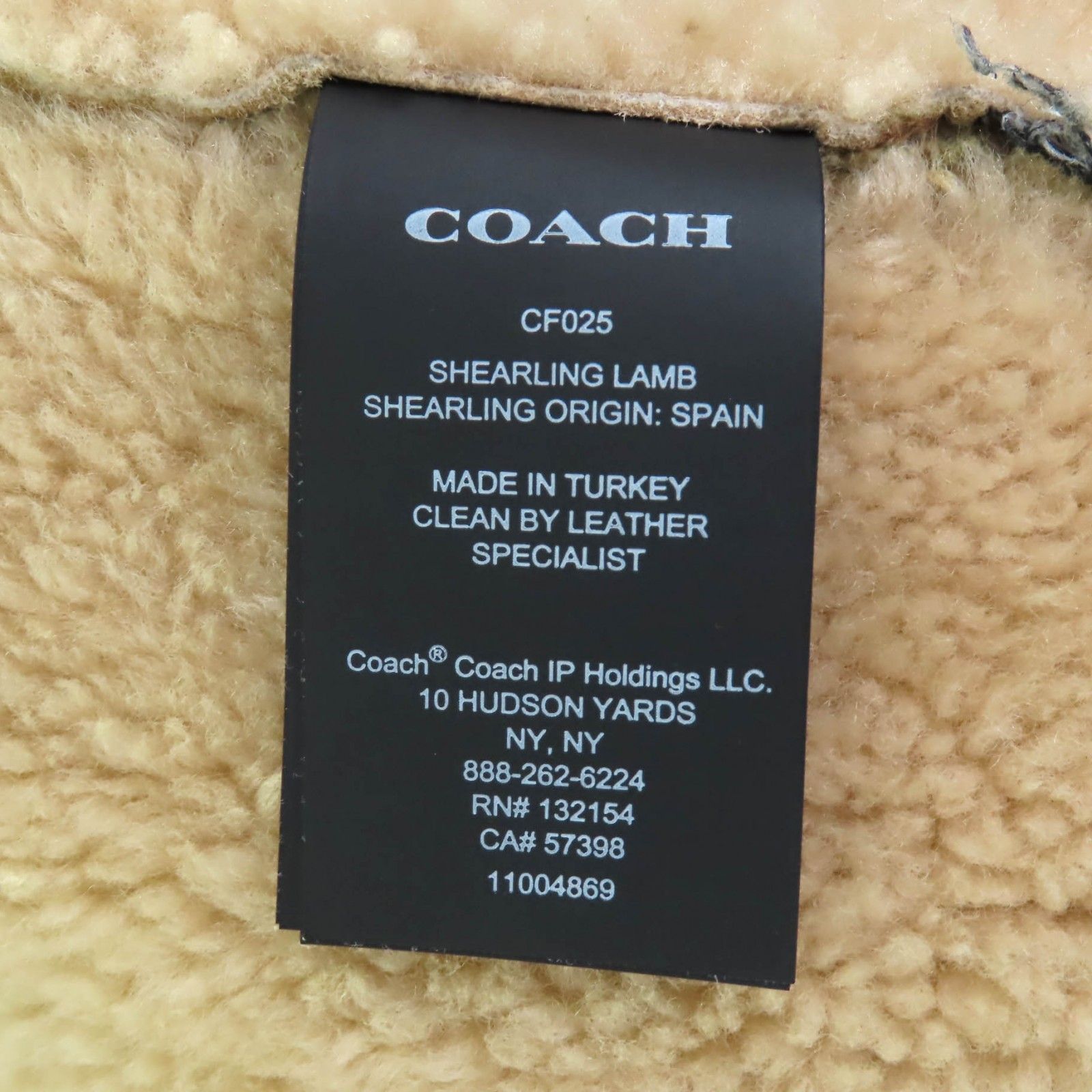 極美品◇COACH コーチ CF025 シープスキン ショールシアリング