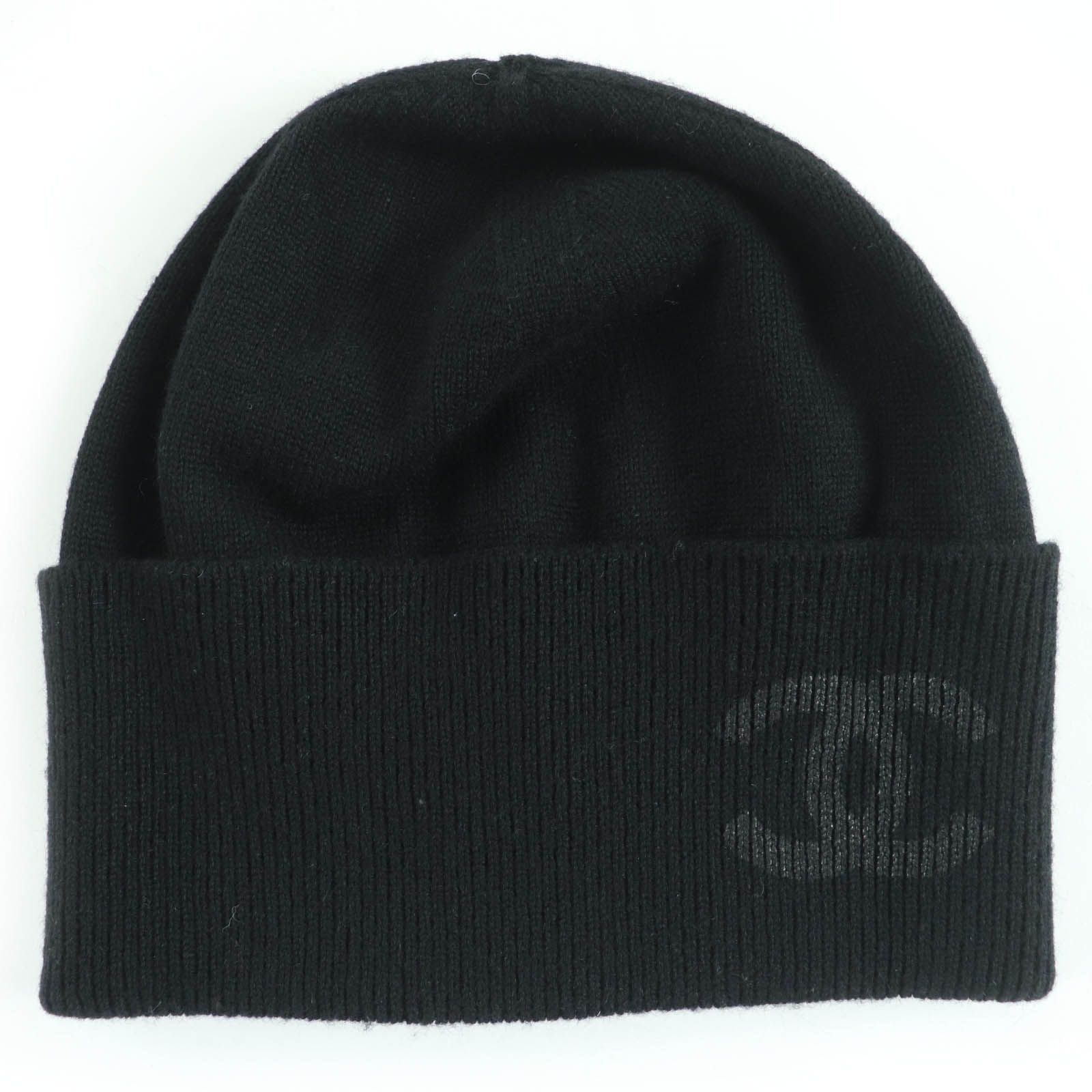 CHANEL シャネル AA 9335 カシミヤ100％ ココマーク ビーニー ニットキャップ 帽子 ブラック イタリア製 レディース