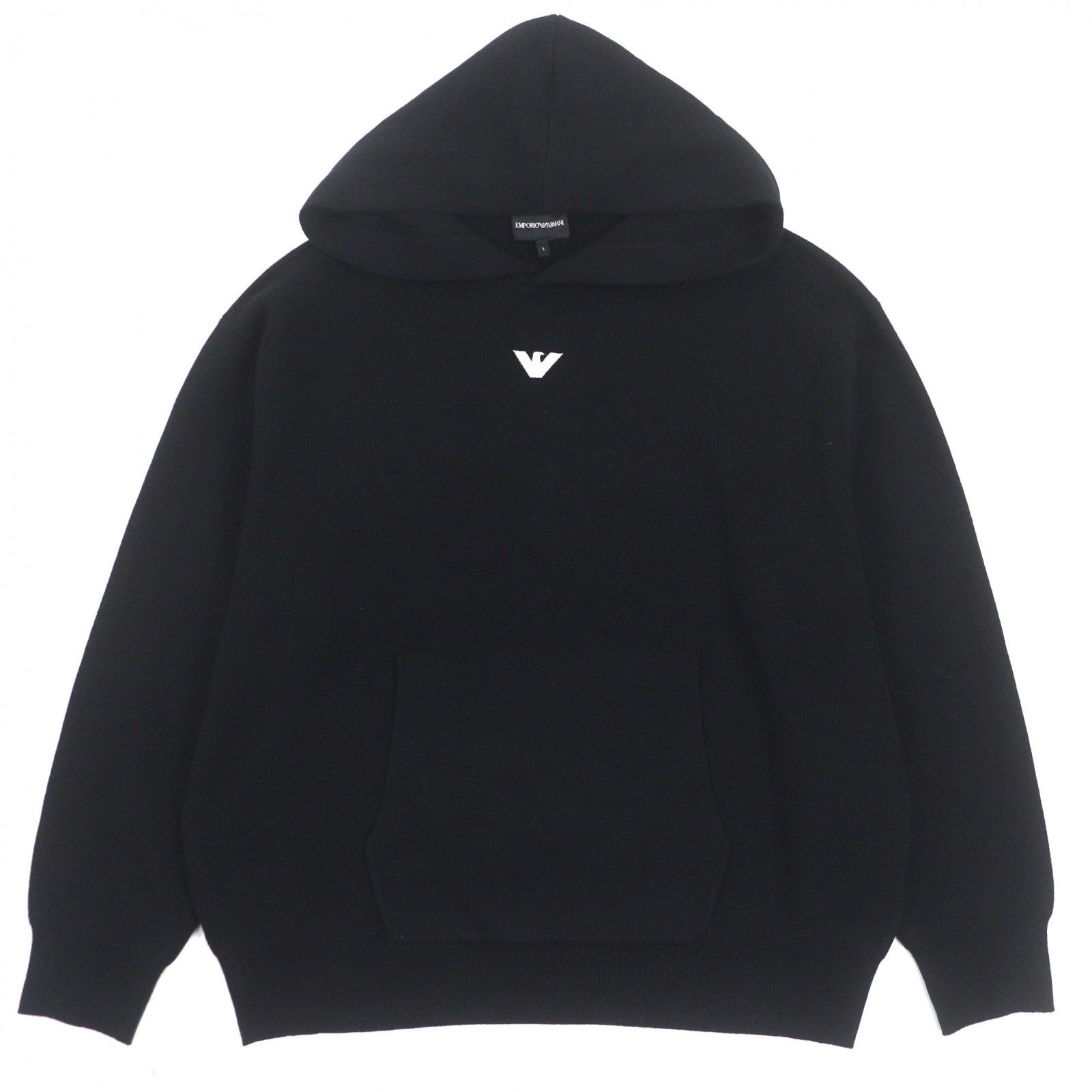 極美品▽EMPORIO ARMANI エンポリオ アルマーニ 2023年製 黒タグ ロゴ 