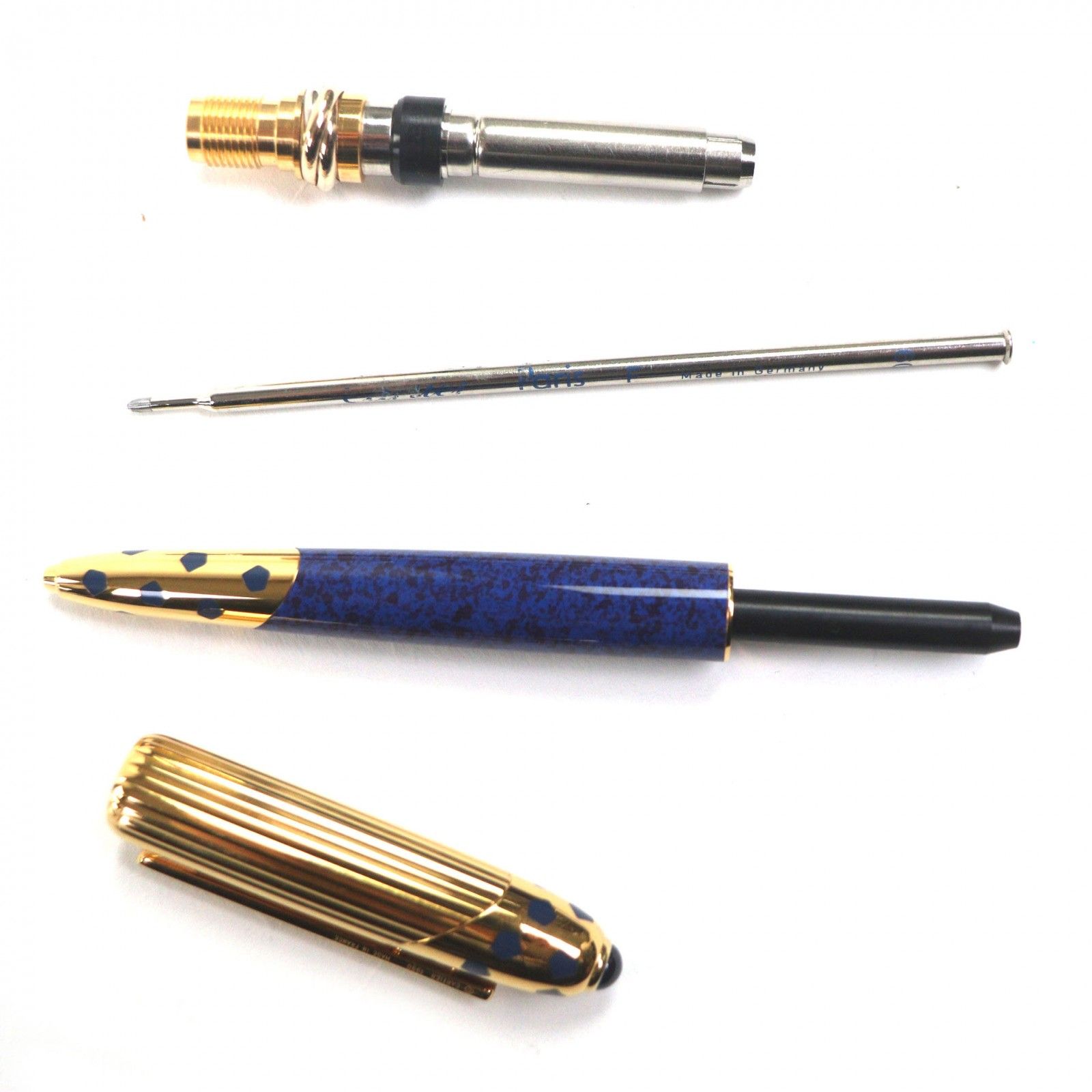 希少美品 Cartier カルティエ トリニティ マーブルブルー ボールペン 美品▽Cartier カルティエ パンテール ドゥ カルティエ トリニティ