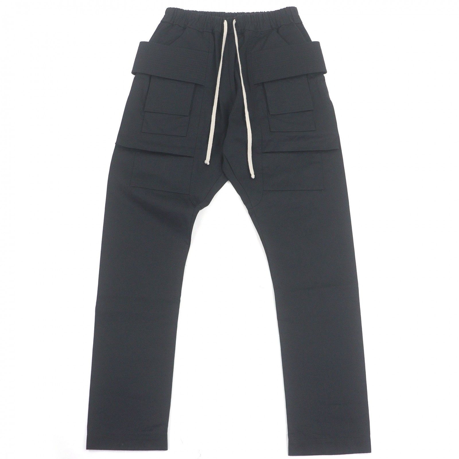 ドンドン見直し Rick Owens リックオウエンス 23 AW CREATCH CARGO カーゴパンツ ブラック XS イタリア製 メンズ