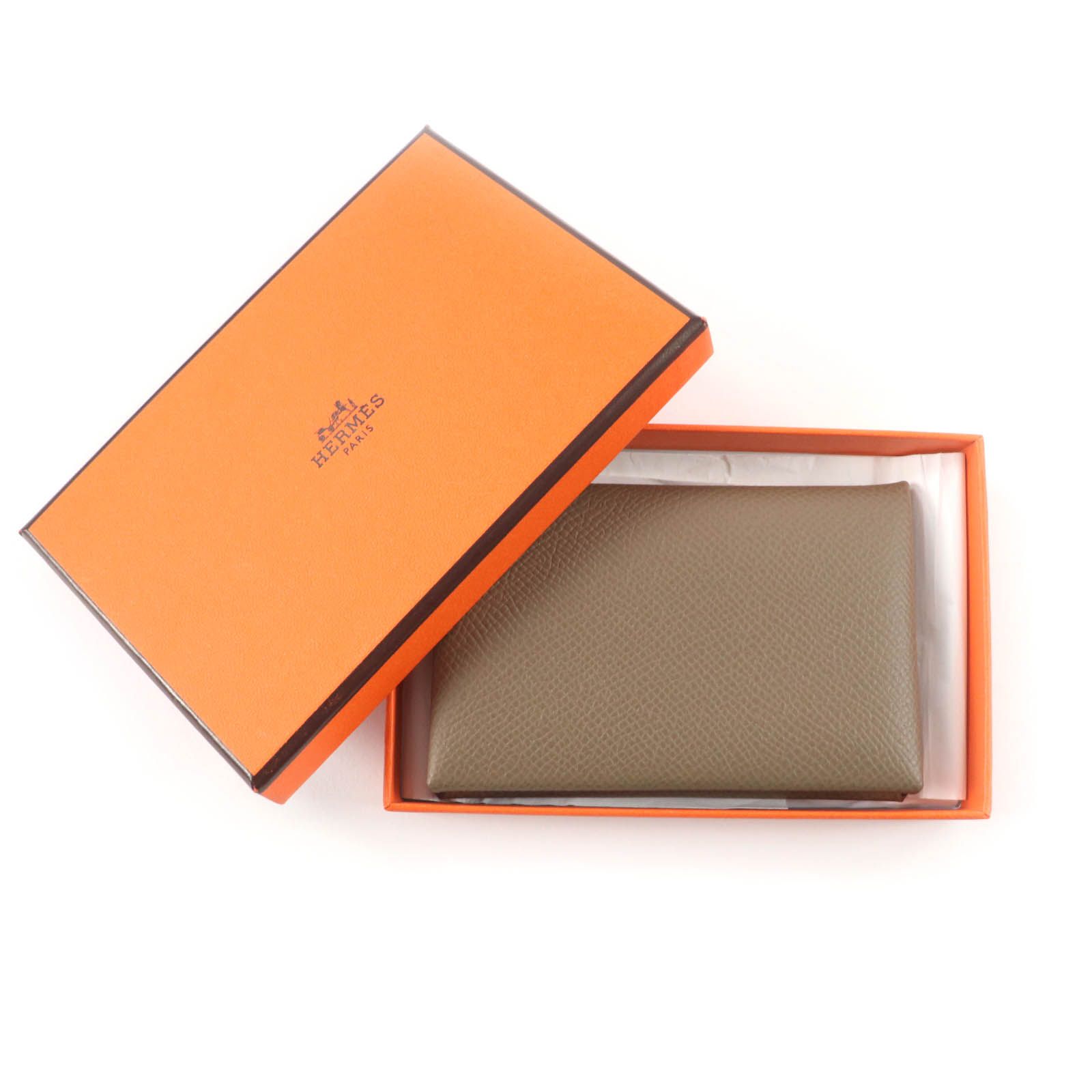 未使用品☆HERMES エルメス カルヴィ エトゥープ ヴォーエプソン