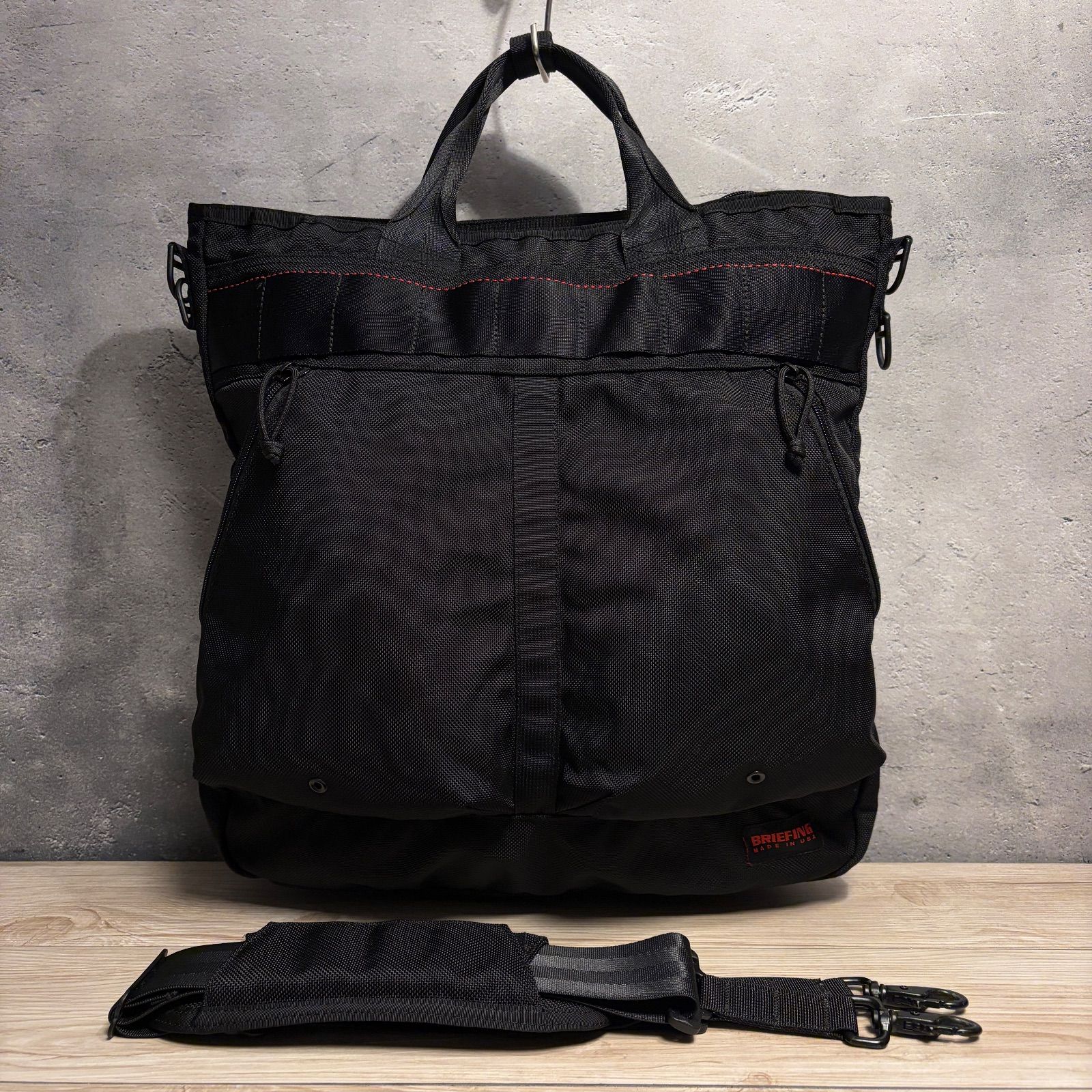 2 WAY トートバッグ ヘルメットバッグ ブラック ショルダー付き