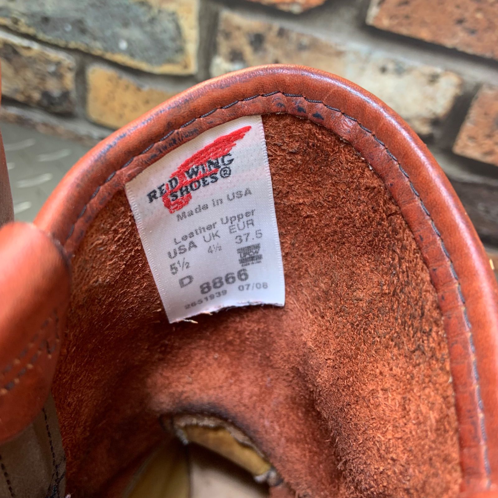  REDWING 8866 ペコスブーツ 2008年製 US 5 D JP 23 5㎝ レッドウイング アメリカ製 25 L 19 ワークブーツ ブーツ 革靴
