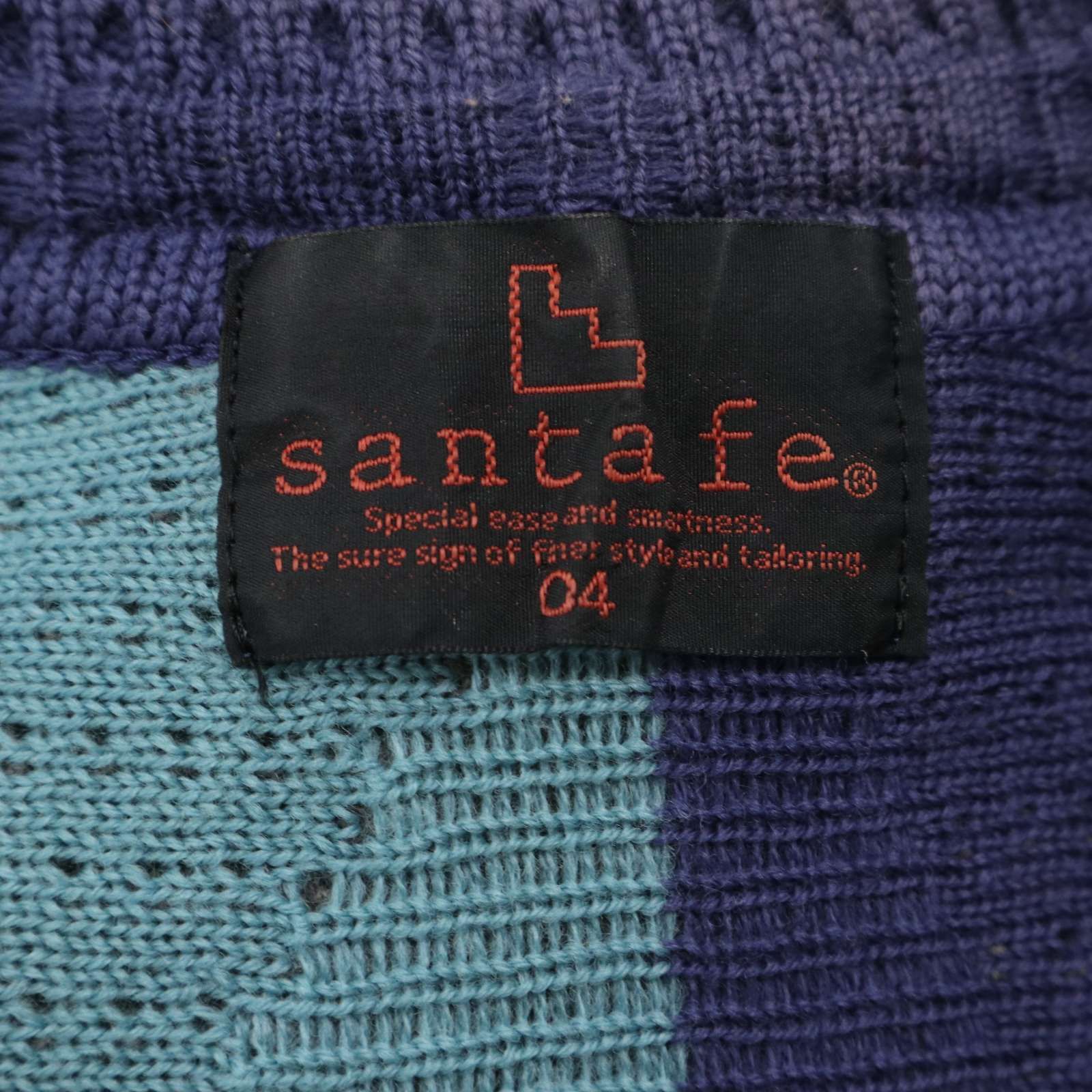 santa fe サンタフェ 秋冬 刺繍☆ ウール デザイン ニット セーター Sz 