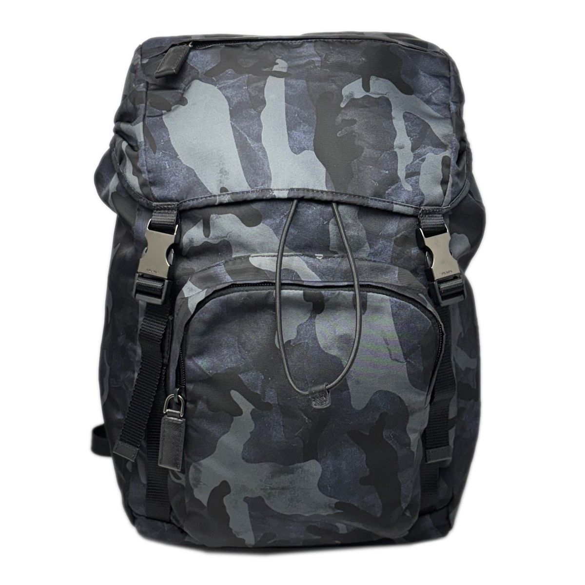 プラダ リュック バックパック メンズ テスート ナイロン カモフラージュ 迷彩 ブルー グレー ブラック V 135