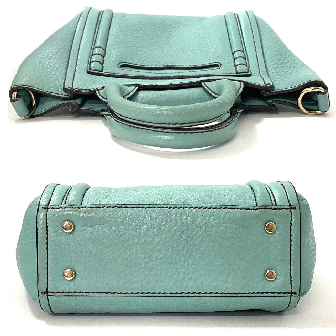 kate spade】2Way バッグ レザー ライトブルー/水色 ショルダーバッグ 