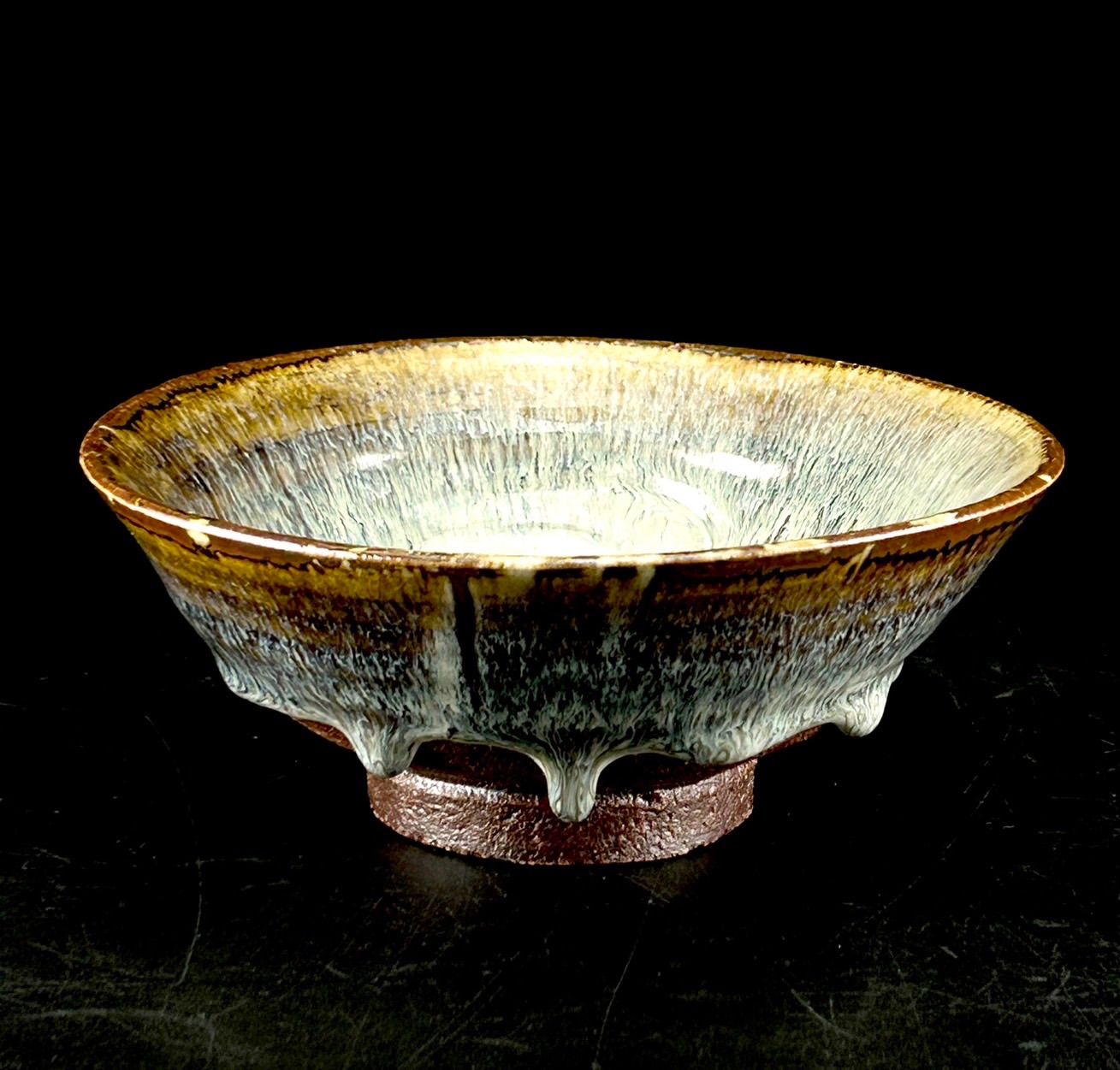 幽玄】河井武一 海鼠碗 茶道具 抹茶碗 共箱 師事河井寛次郎 唐物 骨董