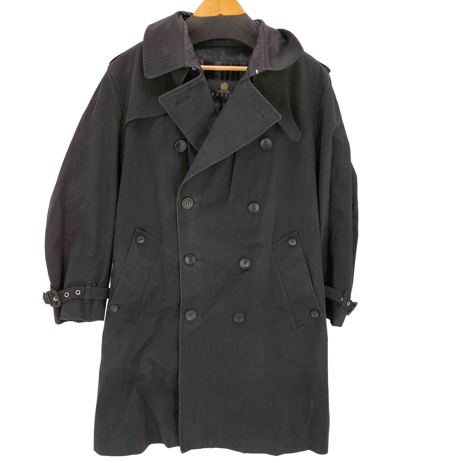 ユーズドフルギ 古着 英国製 BEGGライナー付き トレンチコート メンズ UK 38