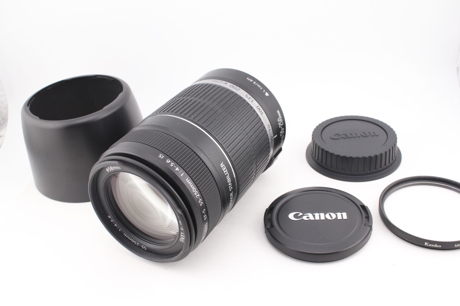 上 Canon キヤノン EF-S 55-250 mm F 4-5.6 IS フィルター付 M 9215＃11