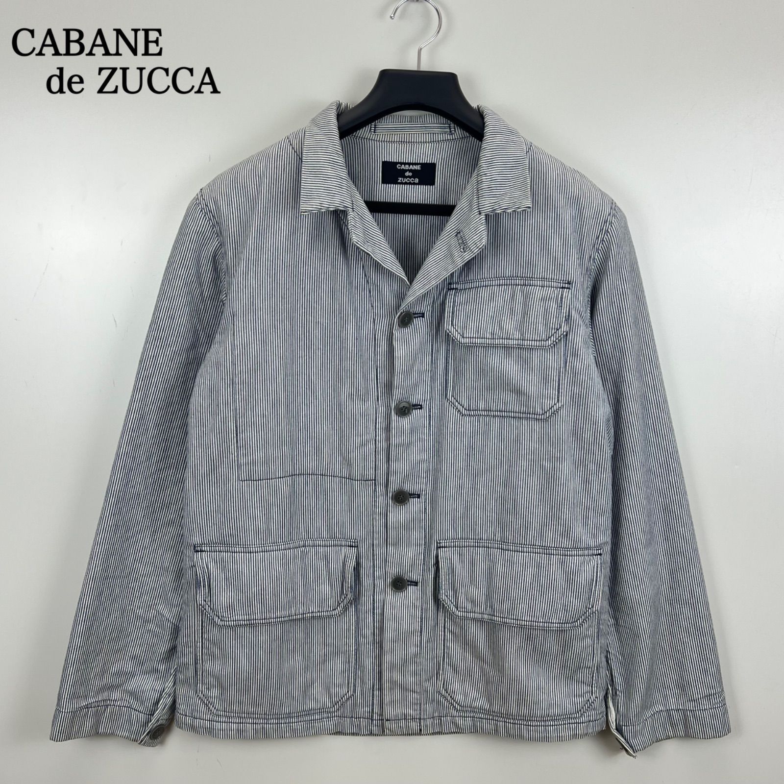 CABANE de ZUCCA archive Hickory puff jacket M カバンドズッカ ヒッコリー 中綿ジャケット カバーオール アーカイブ