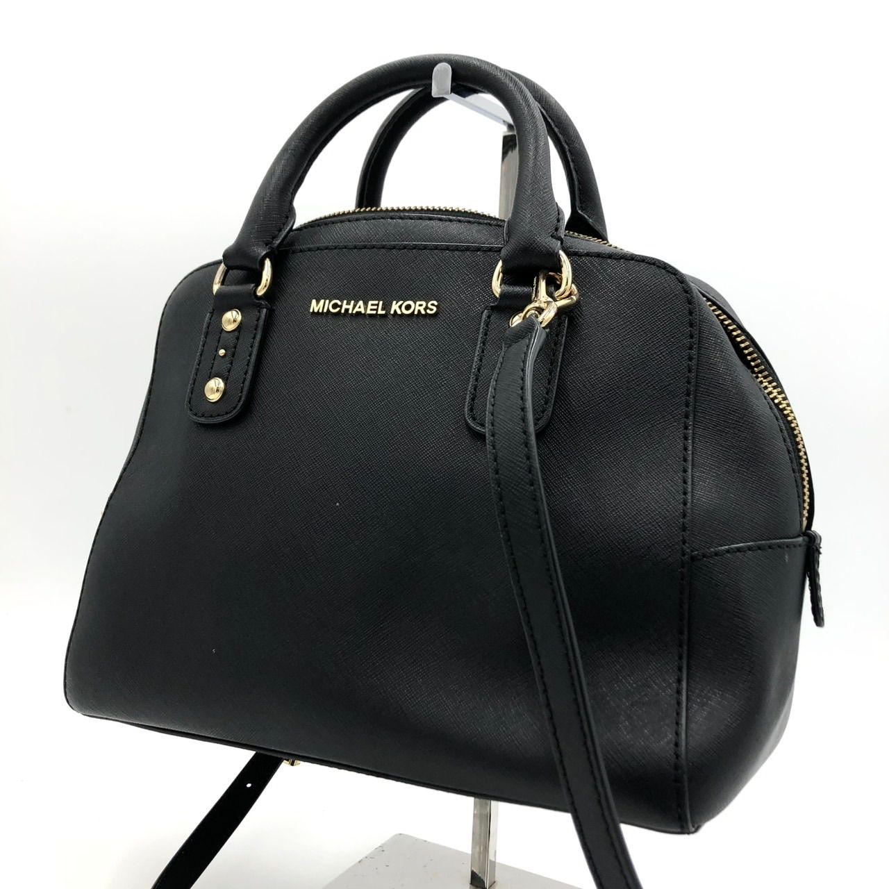 マイケルコース ハンドバッグ 2way ショルダー 黒 レザー MICHAEL KORS 
