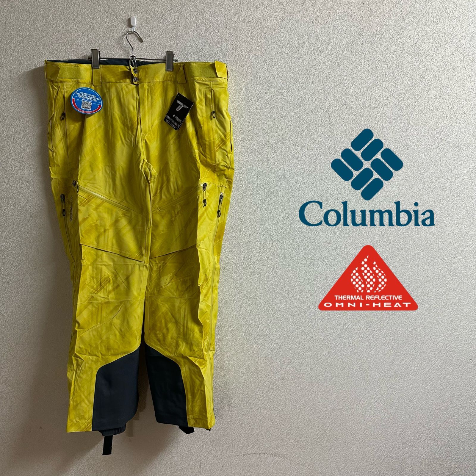 50 OFF 展示品在庫処分 Columbia Jump Cargo Pant YELLOW 総柄 XL