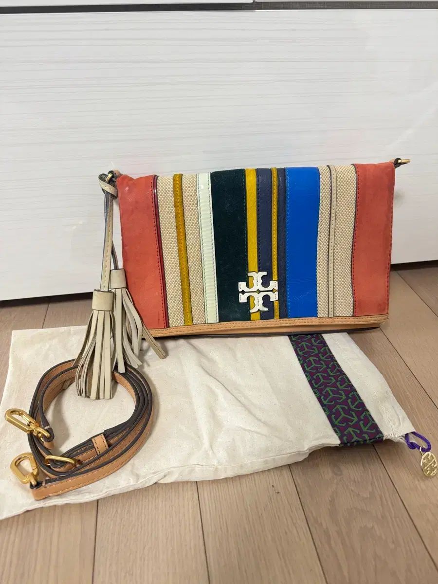 トリーバーチ マルチ ストライプ クロスバッグ