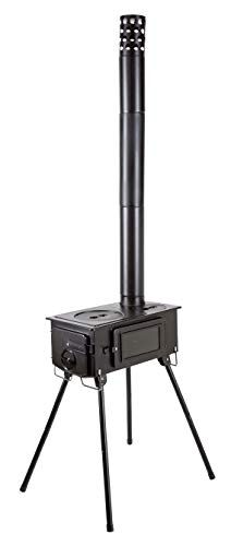 迅速に発送 キャプテンスタッグ CAPTAIN STAG ストーブ BBQ KAMADO かまど 煙突 ガラス窓付 角型ストーブ 収納バッグ付き UG 75 2031 2032 da 3917 dd