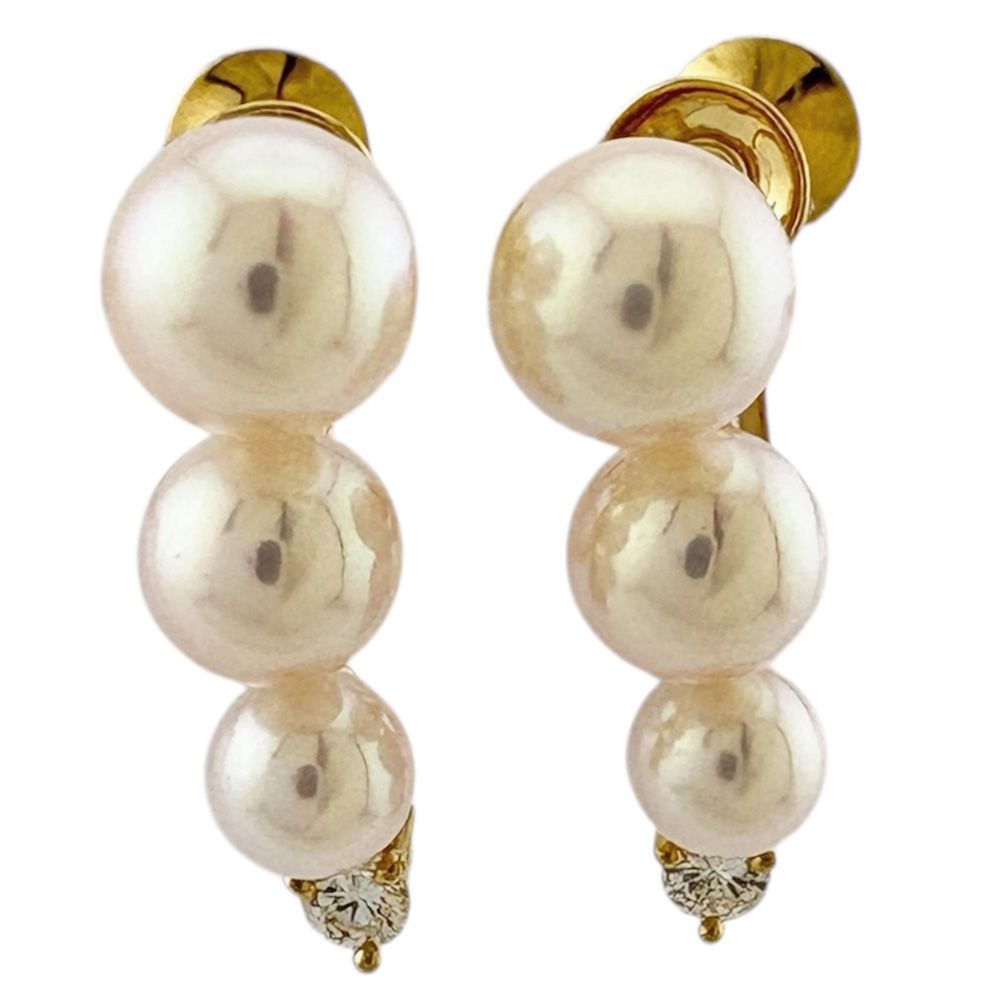 タサキ イヤリング 18金 K 18イエローゴールド アコヤパール レディース TASAKI