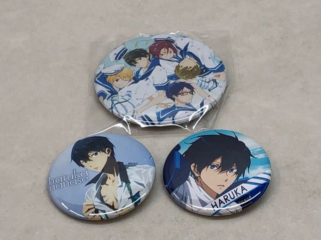 Free! 七瀬遙 缶バッジ 3点セット【P4237-008】107 - メルカリ