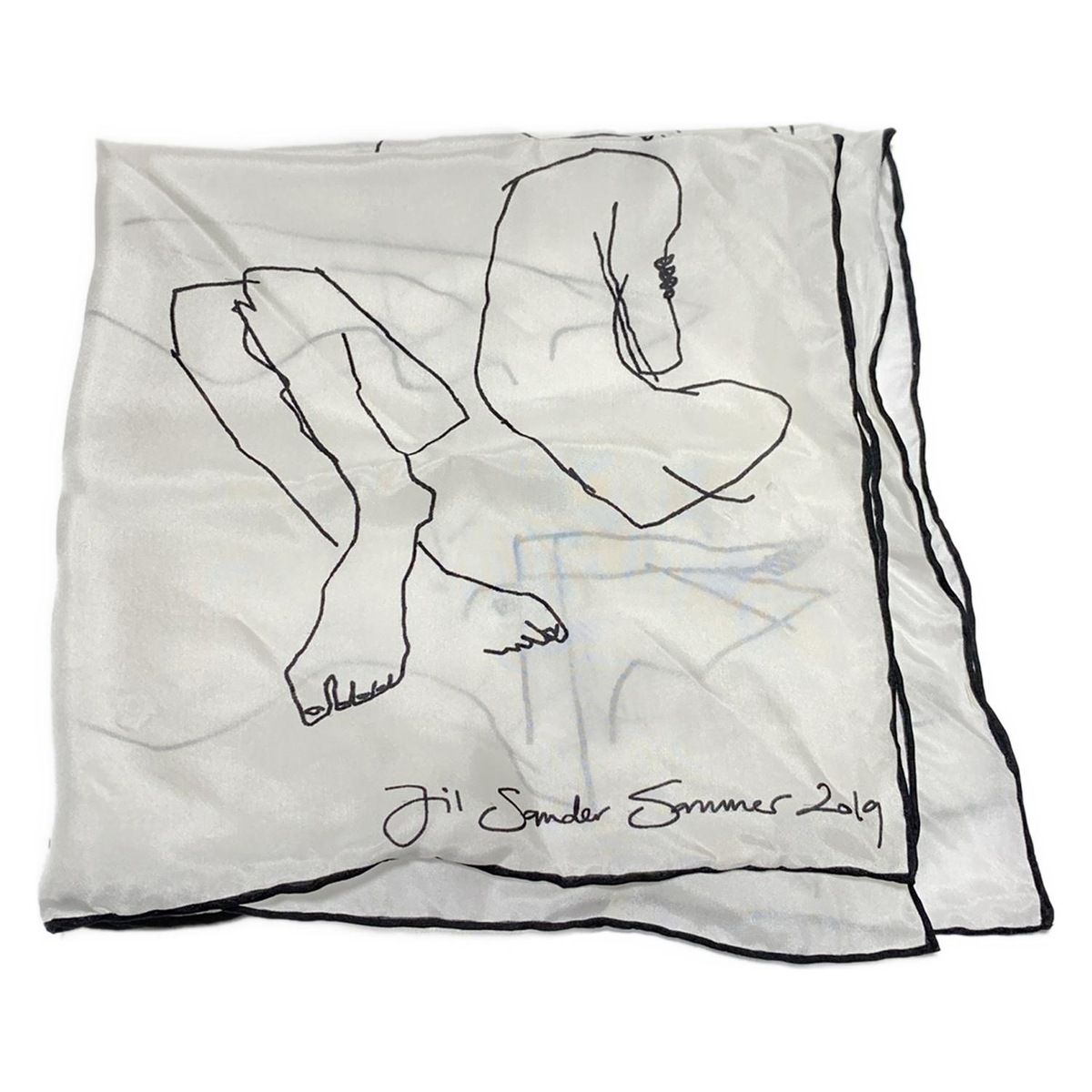  JILSANDER ジルサンダー ネックレス - シルバー×黒 ネックレス アクセサリー