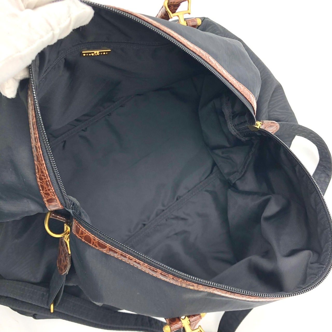 美品】バレンシアガ ボストンバッグ 黒 2way 旅行 大容量 ナイロン 