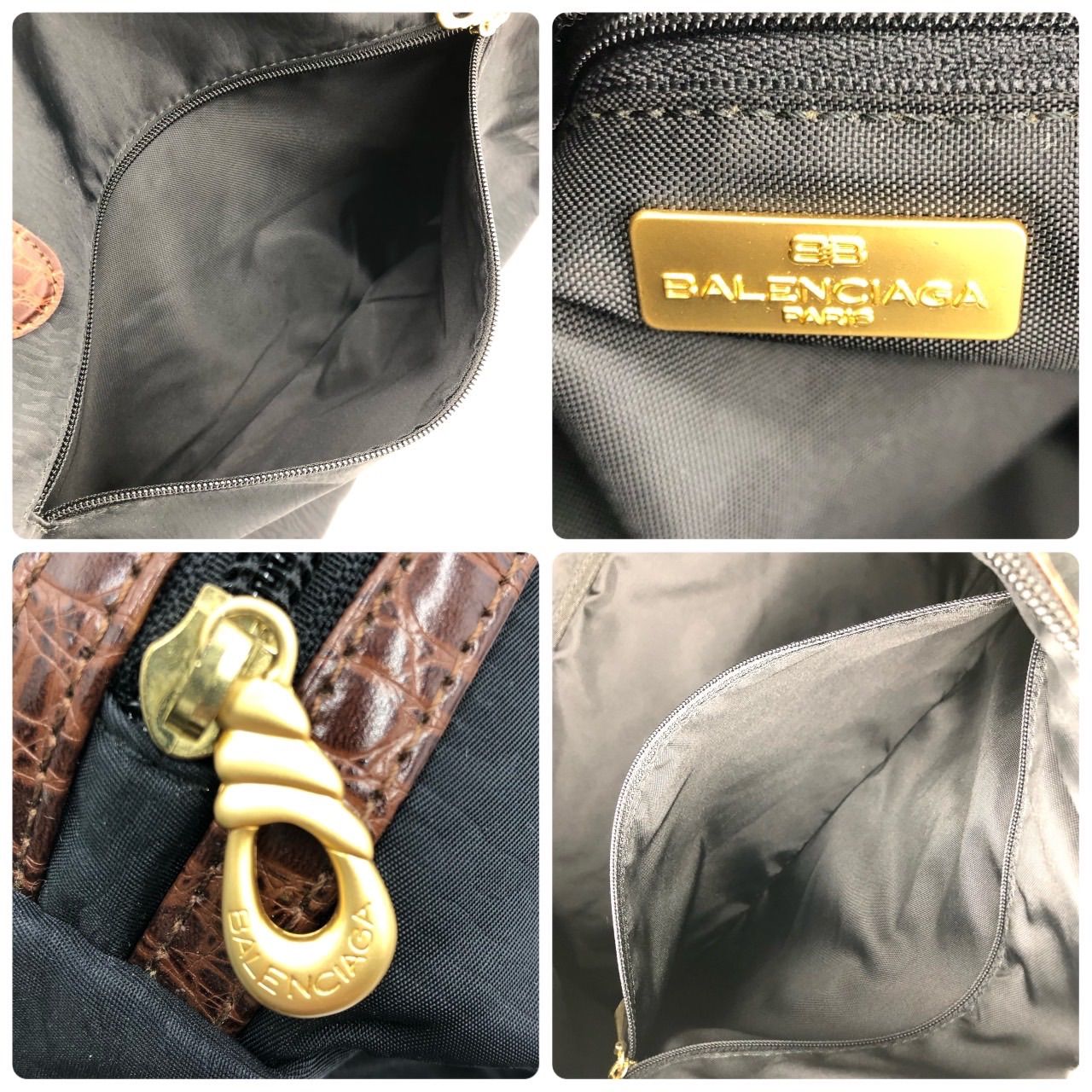 美品】バレンシアガ ボストンバッグ 黒 2way 旅行 大容量 ナイロン 