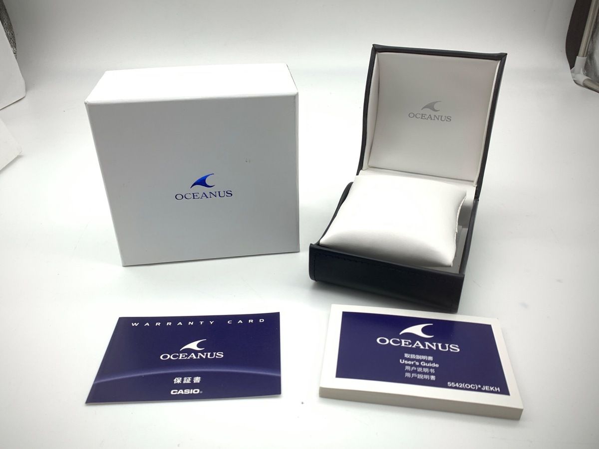  カシオ オシアナス マンタ ブラック ブルー OCW S 4000 D 1 AJF チタン 腕時計(クォーツ) 腕時計(アナログ)