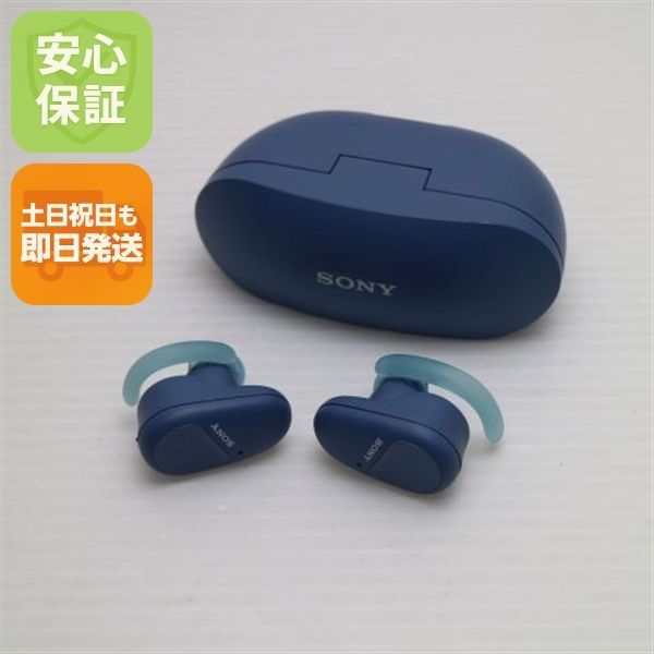 美品 WF-SP800N ブルー ワイヤレスイヤホン SONY 土日祝発送OK 04000