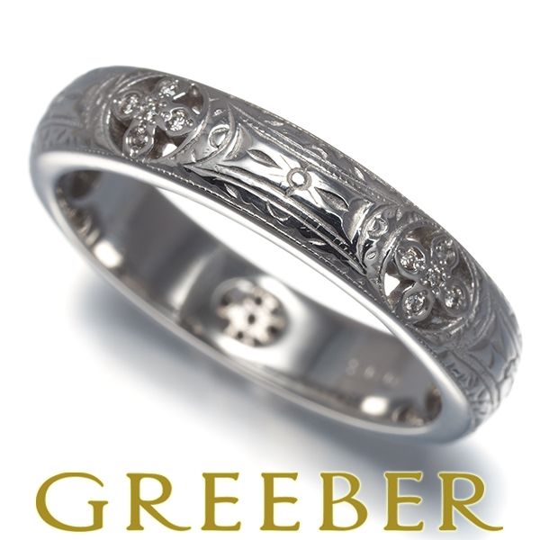 ローリーロドキン リング ダイヤ ダイヤモンド 0.08 ct クロス 15号 K 18 WG 181639