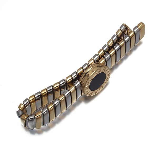 ブルガリ ネクタイピン オニキス トゥボガス K 18 YG|SS 184673