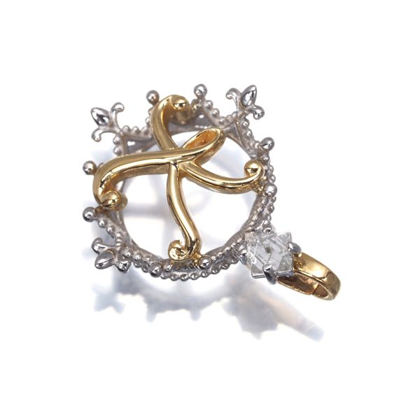 QVC ペンダントトップ ダイヤ ダイヤモンド 0.07ct ラフカット