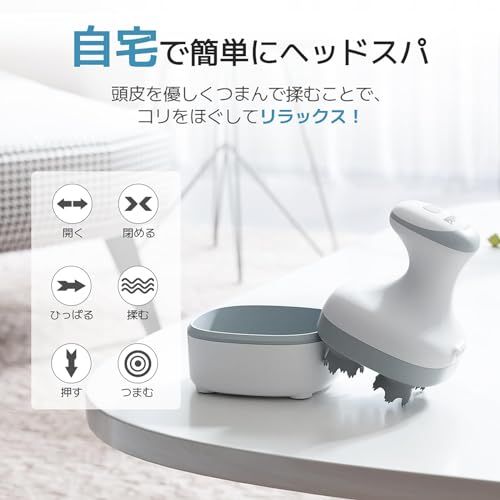 電動頭皮ブラシ IPX6防水 乾湿両用 3種類動作モード ギフト