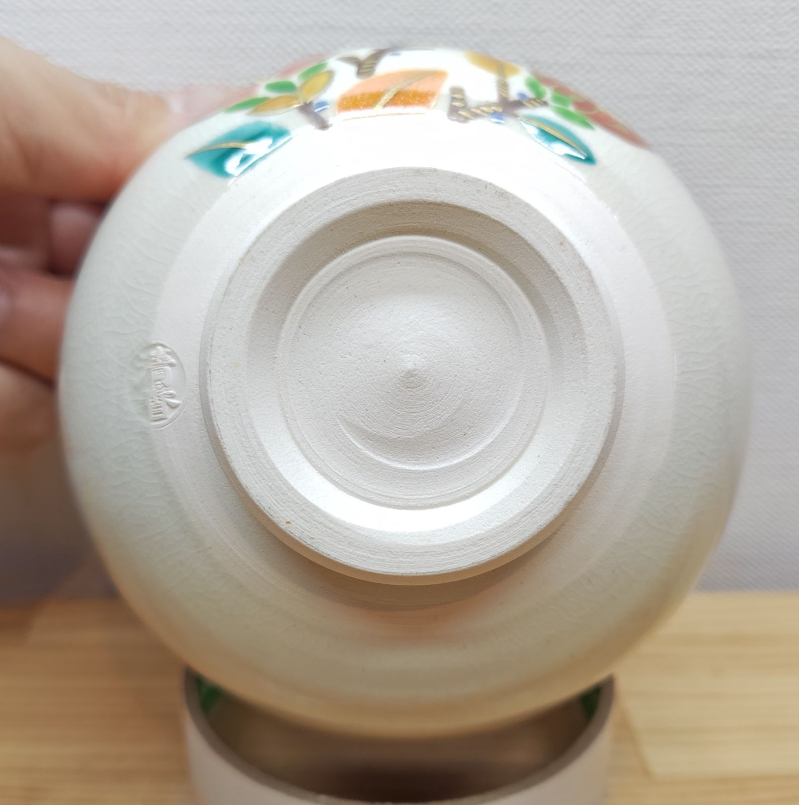 逢絢亭・新品】茶道具 茶碗 京焼 仁清 椿の絵 伊坂清香 共箱入り