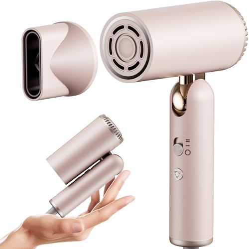 2025強化版-家電批評ベストバイ受賞 Kemolpo ドライヤー 大風量 高速ヘアドライヤー 速乾 軽量 折りたたみ 小型 業界最小サイズ-ドイツ レッド?ドット賞受賞ブランド プラズマクラスター 2億高濃度 静電気抑制 4段階温度-2段階風量 温 m