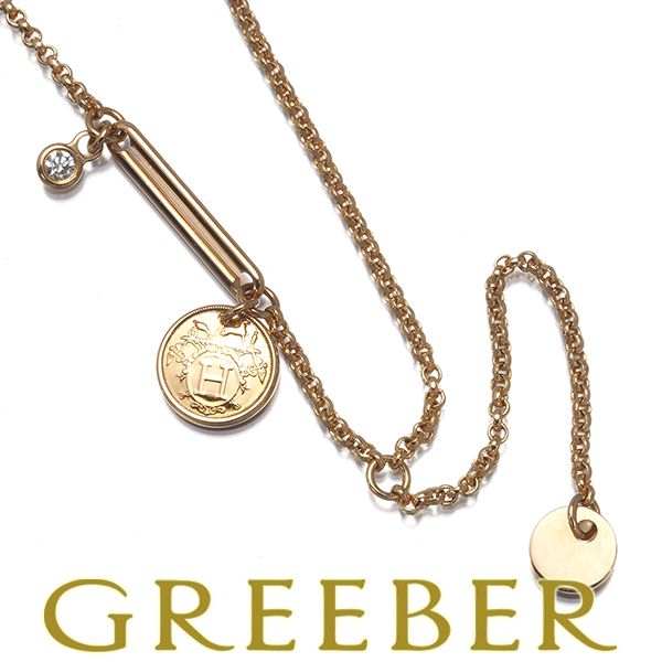 エルメス ネックレス ダイヤ ダイヤモンド エクスリブリス TPM K 18 PG 184137