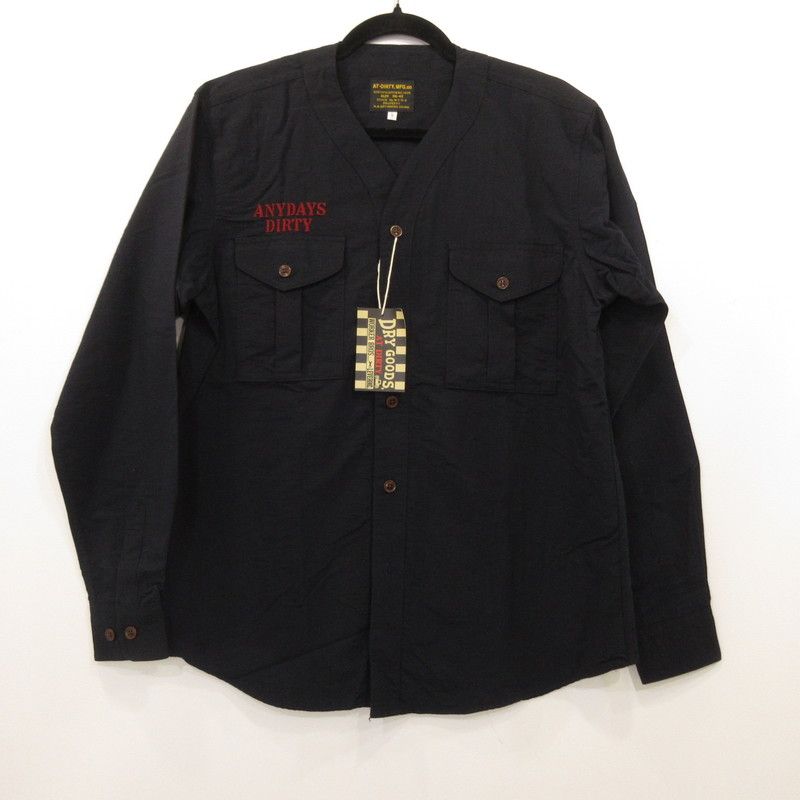 AT DIRTY アットダーティー 長袖シャツ ATD SCOUT L S SHIRT ネイビー サイズ 104