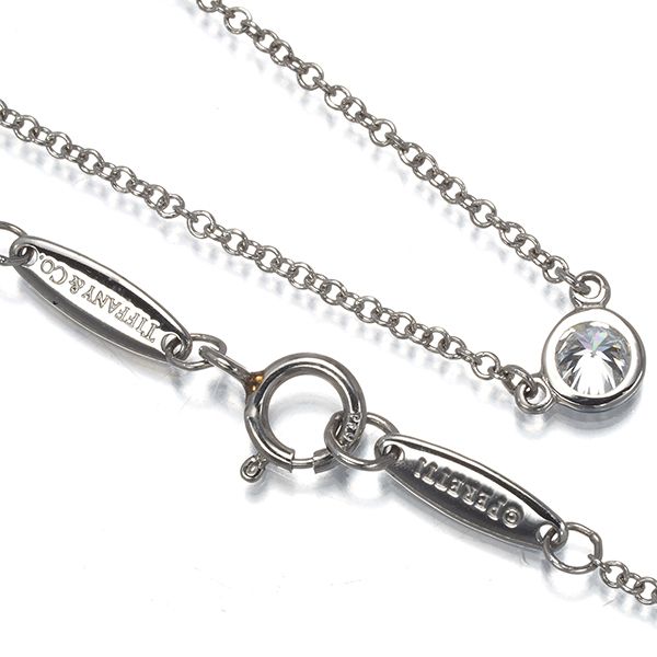 ティファニー ダイヤ ネックレス 0.14ct程 バイザヤード Pt950 ティファニー バイザヤード 約0.14ct ネックレス Pt950プラチナ