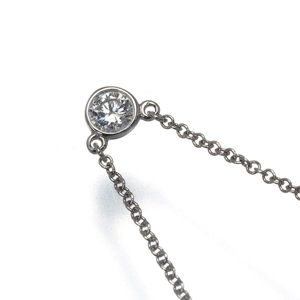 ティファニー ダイヤ ネックレス 0.14ct程 バイザヤード Pt950 ティファニー バイザヤード 約0.14ct ネックレス Pt950プラチナ