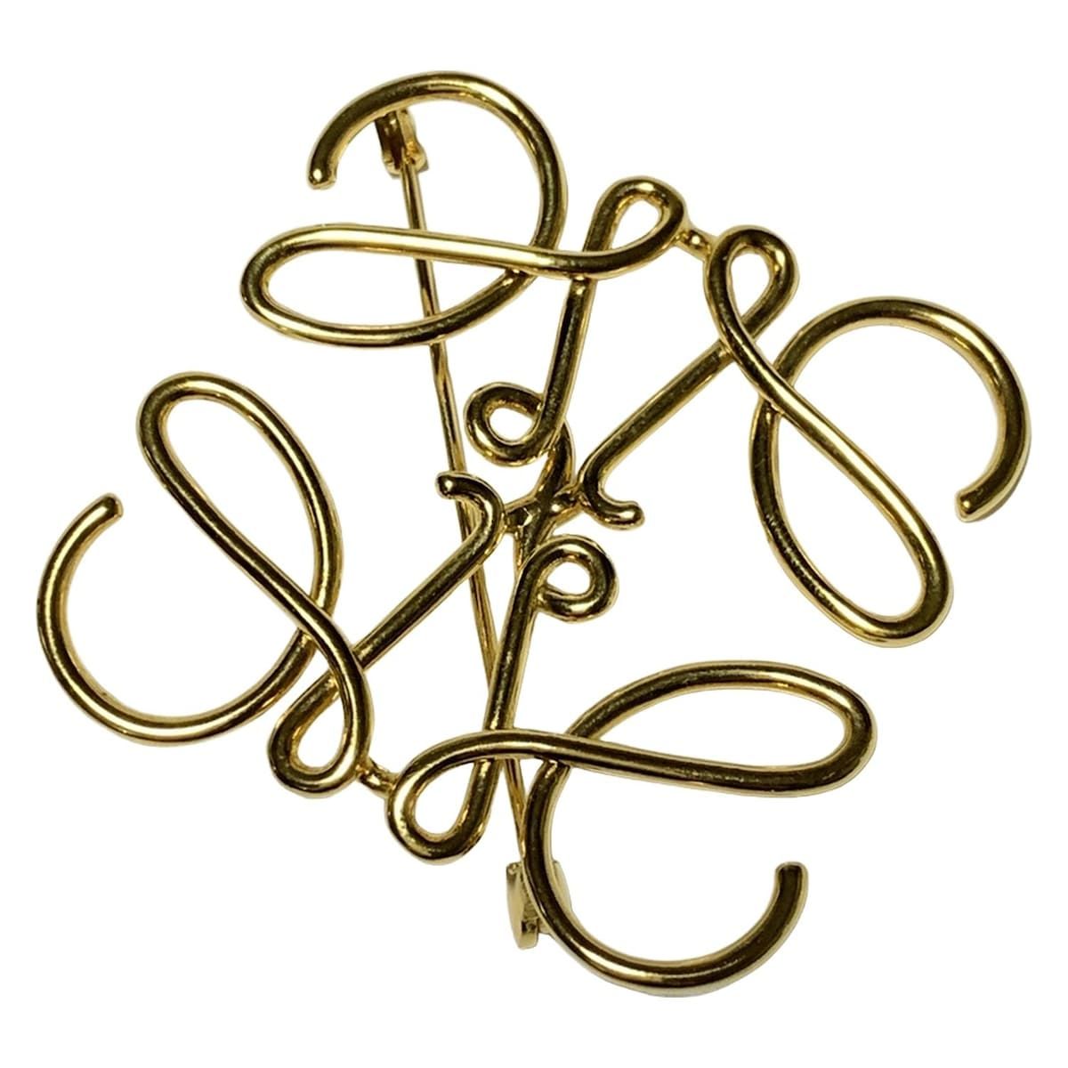 LOEWE ロエベ ブローチ アナグラムブローチ 111.25.020 ゴールド