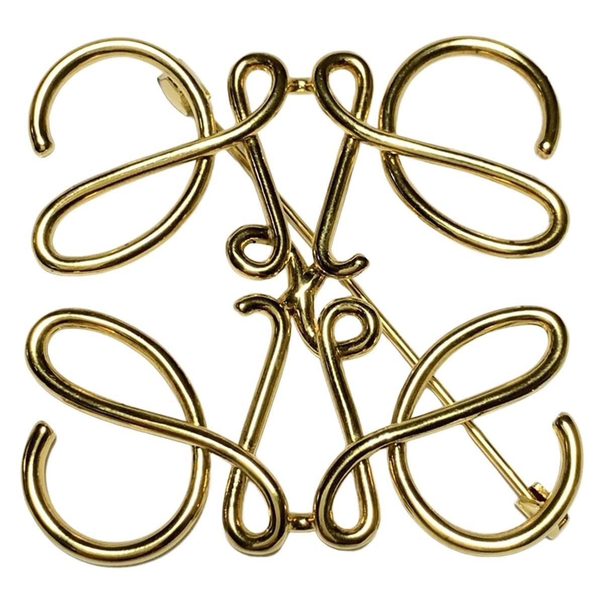 LOEWE(ロエベ) ブローチ アナグラムブローチ 111.25.020 ゴールド