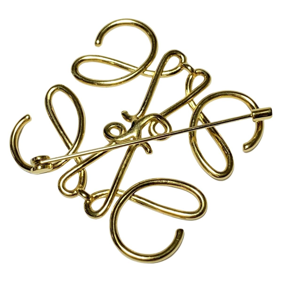 LOEWE(ロエベ) ブローチ アナグラムブローチ 111.25.020 ゴールド