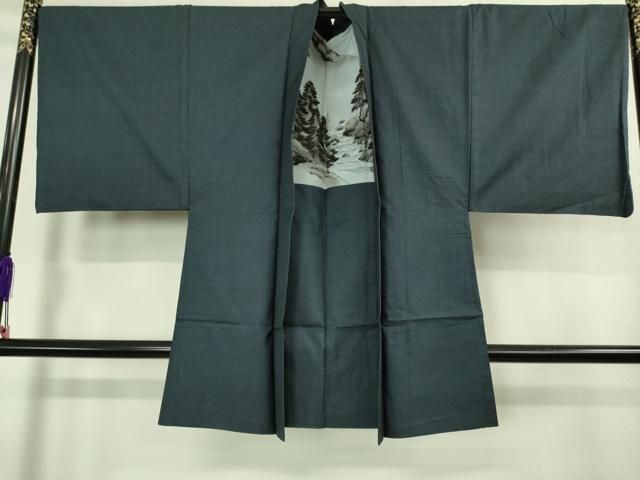 平和屋着物□極上 男性 本場大島紬 アンサンブル 長羽織 100亀甲 総