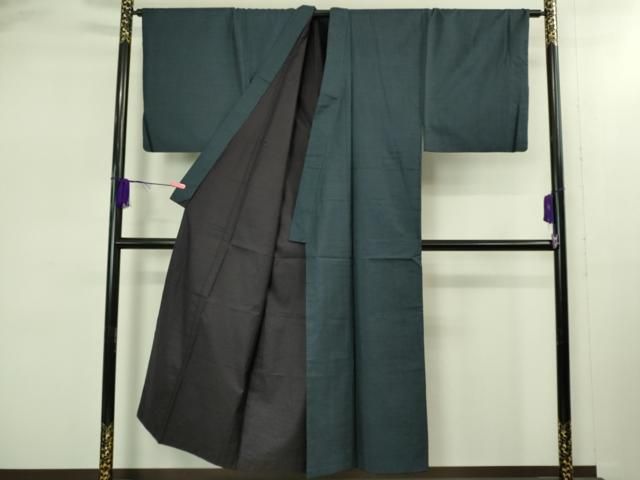 平和屋着物□極上 男性 本場大島紬 アンサンブル 長羽織 100亀甲 総