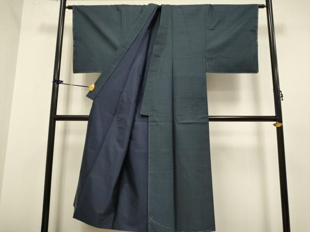 平和屋着物□極上 男性 本場大島紬 アンサンブル 長羽織 古代染色純泥